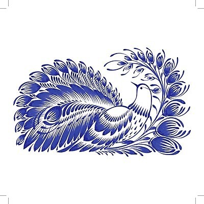 EPS 해외이미지 디자인 꽃 백그라운드 잎 일러스트 조류 수채화 미술 사람없음 파란색 공작 해외202004 해외일러스트 식물 동물 컬러 문화예술 파일형식 벡터 이미지허브