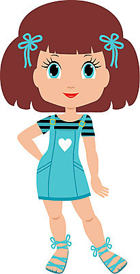 EPS 해외이미지 디자인 옷 여자 얼굴 어린이 신발 일러스트 바지 갈색머리 사람 컬러풀 유행 만화 심볼 만족 블라우스 고립 스타일 해외202004 해외일러스트 헤어스타일 감정 컬러 상의 하의 신체부위 파일형식 벡터 이미지허브