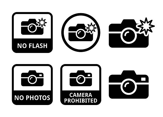 EPS 해외이미지 일러스트 표시 경고 사람없음 카메라 금지 촬영금지 해외202004 해외일러스트 전자제품 파일형식 벡터 이미지허브