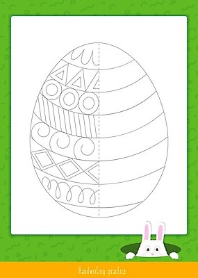 EPS 해외이미지 어린이교육 교육 일러스트 미술 사람없음 계란 토끼 그리기 그림 유아교육 학습지 해외202004 해외일러스트 포유류 모션 문화예술 교재 반려동물 알 파일형식 벡터 이미지허브