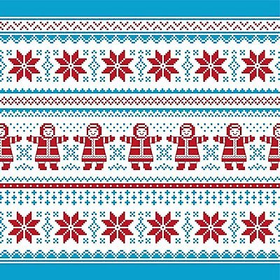 EPS 해외이미지 디자인 하늘색 겨울 패턴 일러스트 사람모양 눈꽃 사람없음 빨간색 뜨개질 픽셀 해외202004 해외일러스트 모양 계절 컬러 무늬 눈_날씨 취미 파란색 파일형식 벡터 이미지허브