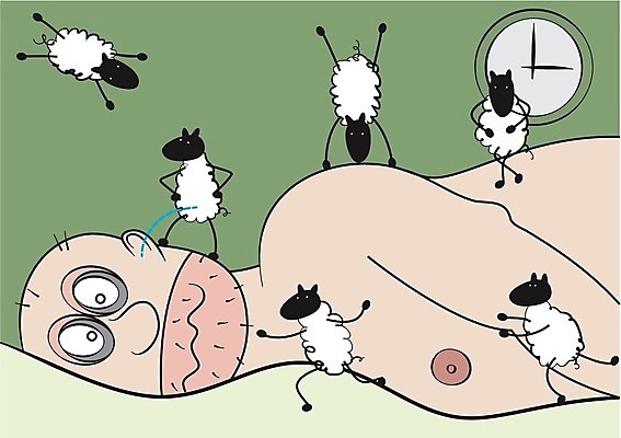 EPS 해외이미지 일러스트 스트레스 가로 어둠 잠 양 원형 계산 걱정 긴장 불면증 해외202004 해외일러스트 도형 감정 포유류 질병 파일형식 벡터 이미지허브