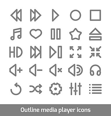 EPS 해외이미지 음악 일러스트 사람없음 세트 하트 정지 확대 볼륨 재생 일시정지 빨리감기 되감기 랜덤재생 목록 반복재생 음소거 인터페이스 제어 즐겨찾기 축소 플레이 플레이어 중지_중단 HD 해외일러스트 모양 모션 문화예술 파일형식 벡터 이미지허브