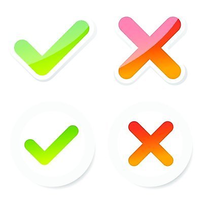 EPS 해외이미지 디자인 컨셉 십자가 스티커 일러스트 라벨 최고 선택 투표 심볼 확인 반죽 광택 나쁜 승인 엘리먼트 잘못 해외202004 해외일러스트 프레임 선거 파일형식 벡터 이미지허브