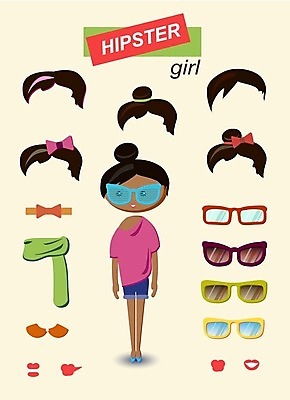 EPS 해외이미지 캐릭터 디자인 응시 드레스 옷 안경 얼굴 신발 일러스트 10대 빨간색 초록색 세트 선글라스 머리 유행 립스틱 달콤 만화 심볼 입술 사인 복고 심플 고립 스타일 힙스터 해외202004 해외일러스트 일러캐릭터 시선 잡화 패션 컬러 청소년 신체부위 화장품 맛 파일형식 벡터 이미지허브