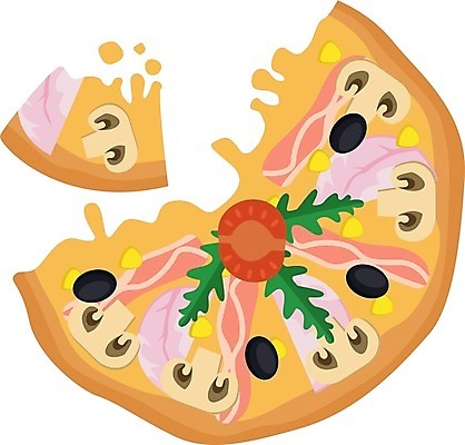 EPS 해외이미지 일러스트 피자 패스트푸드 사람없음 식사 피자조각 해외202004 해외일러스트 조각 서양음식 인스턴트 파일형식 벡터 이미지허브
