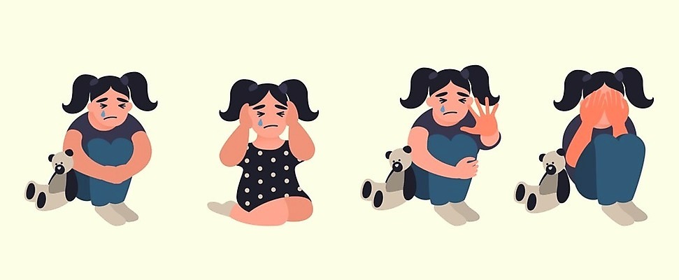 EPS 해외이미지 어린이 일러스트 곰 바닥 앉기 세트 외침 슬픔 폭력 수비 울음 체벌 싸움 공포 귀 분쟁 이혼 착취 피해자 해외202004 해외일러스트 동물 감정 포유류 모션 표정 사람 신체부위 소리 피해 사회이슈 파일형식 벡터 이미지허브