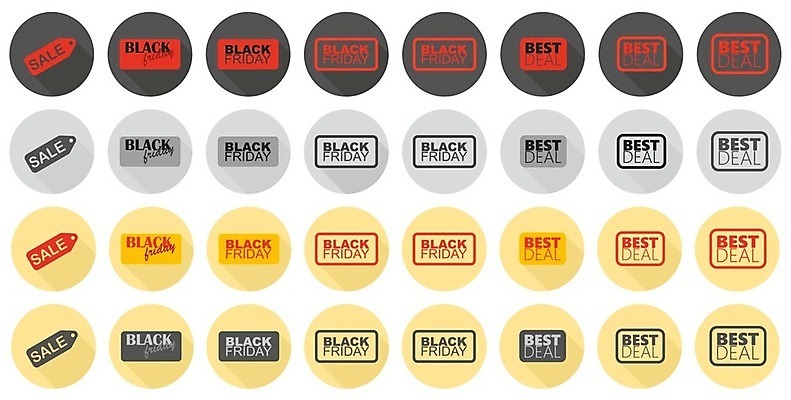 EPS 해외이미지 일러스트 빨간색 노란색 세일 검은색 거래 회색 플랫 방식 해외202004 해외일러스트 컬러 파일형식 벡터 이미지허브