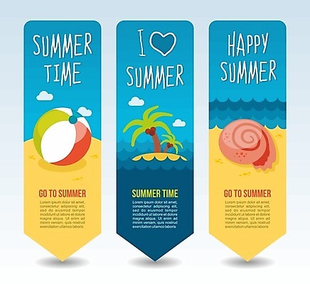 EPS 해외이미지 배너 세로배너 바다 섬 일러스트 조개 해변 사람없음 파란색 야자수 노란색 하트 비치볼 배너세트 해외202004 해외일러스트 모양 나무 컬러 공 어패류 바캉스용품 세로 세트 파일형식 벡터 이미지허브