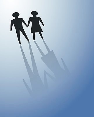 EPS 해외이미지 커플 행복 일러스트 관계 결혼식 함께함 그림자 사랑 어둠 슬픔 짜증 상처 무서움 싸움 문제 깨짐 분쟁 이슈 이혼 해외202004 해외일러스트 감정 결혼 컨셉 모션 파일형식 벡터 이미지허브