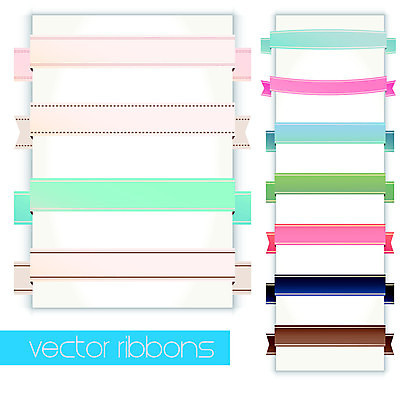 EPS 해외이미지 리본 스티커 일러스트 사람없음 세트 라벨 공백 해외202004 해외일러스트 프레임 파일형식 벡터 이미지허브