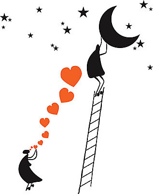 EPS 해외이미지 백그라운드 일러스트 사랑 사람없음 달 하트 눈금 해외202004 해외일러스트 자연요소 모양 감정 파일형식 벡터 이미지허브