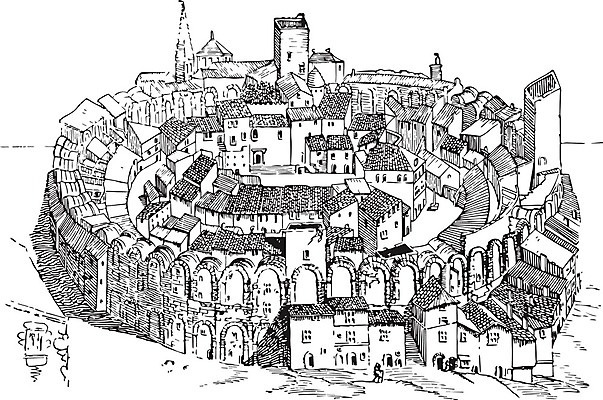 EPS 해외이미지 1 선 일러스트 미술 검은색 무대 수확 흰색 원형 중앙 극장 그림 판화 원형극장 스타일 유일 해외202004 해외일러스트 도형 컬러 농업 문화예술 파일형식 벡터 이미지허브