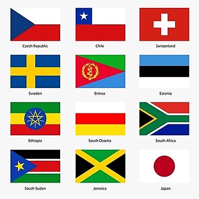 EPS 해외이미지 스티커 일러스트 스웨덴 사람없음 세트 세계 일본 깃발 국기 스위스 체코 칠레 남아프리카 에스토니아 에티오피아 자메이카 해외202004 해외일러스트 유럽 아시아 북아메리카 아프리카 북유럽 남아메리카 파일형식 벡터 이미지허브