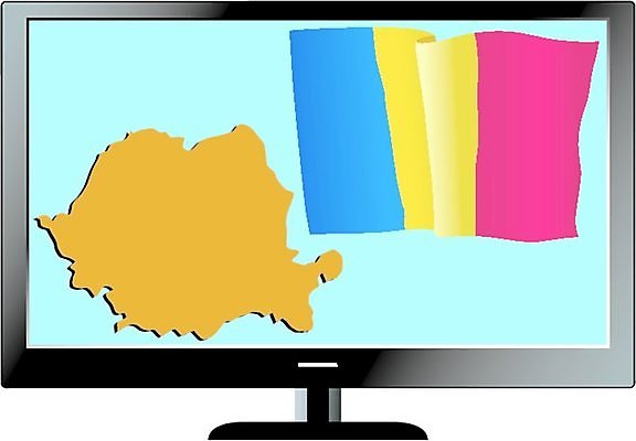 EPS 해외이미지 백그라운드 지도 인터넷 일러스트 추상 프레임 컴퓨터 세트 스크린 텔레비전 깃발 루마니아 전국 해외202004 해외일러스트 유럽 무늬 전자제품 파일형식 벡터 나라 이미지허브