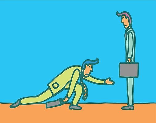 EPS 해외이미지 직업 컨셉 일러스트 비즈니스 아이디어 힘 비즈니스맨 좌절 만화 용서 구걸 기어가기 존경 해외202004 해외일러스트 남자 감정 모션 직장인 파일형식 벡터 이미지허브