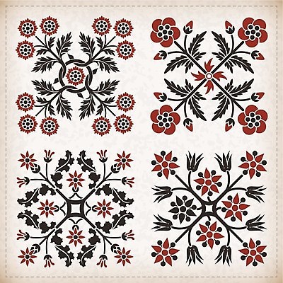 EPS 해외이미지 꽃무늬 곡선 일러스트 프레임 사람없음 세트 그림 복고 고딕 바로크 빅토리아 해외202004 해외일러스트 꽃 선 무늬 파일형식 벡터 이미지허브