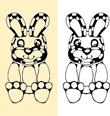 EPS 해외이미지 동물캐릭터 두마리 일러스트 사람없음 토끼 라인아트 해외202004 해외일러스트 일러캐릭터 동물 캐릭터 선 2 포유류 반려동물 파일형식 벡터 이미지허브