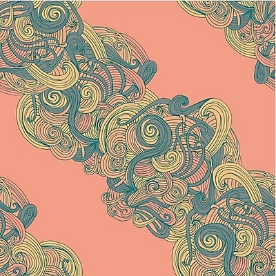 EPS 해외이미지 파도 백그라운드 패턴 일러스트 벽지 추상 미술 장식 흐름 화려 얽힘 낙서 그림 질감 윤곽 펑키 손그림 공상 핸드메이드 해외202004 해외일러스트 바다 컨셉 무늬 문화예술 파일형식 벡터 이미지허브