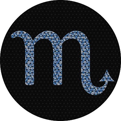 EPS 해외이미지 디자인 일러스트 파란색 원형 크리스탈 심볼 사인 점성술 전갈자리 해외202004 해외일러스트 도형 컬러 별자리 광석 파일형식 벡터 이미지허브