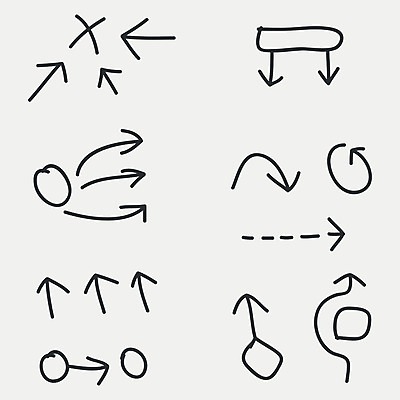 EPS 해외이미지 디자인 어린이 일러스트 화살 빛 세트 검은색 어둠 회색 흰색 원형 낙서 공격 장애물 정사각형 고립 해외202004 해외일러스트 도형 컬러 모션 사람 파일형식 벡터 이미지허브