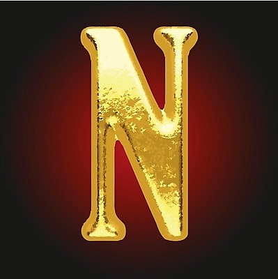EPS 해외이미지 알파벳 일러스트 텍스트 타이포그라피 장식 빛 숫자 반사 노란색 금속 황금 고급 N 편지 심볼 질감 광택 타입 세련 해외202004 해외일러스트 문자 영어 컬러 컨셉 재질 파일형식 벡터 이미지허브