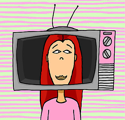 EPS 해외이미지 여자 컨셉 일러스트 장난 상상 놀이 아이디어 소녀 10대 텔레비전 공연 만화 공상 해외202004 해외일러스트 어린이 청소년 사람 이벤트 전자제품 파일형식 벡터 이미지허브