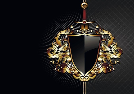 EPS 해외이미지 모양 디자인 배너 무기 백그라운드 잎 곡선 일러스트 프레임 미술 그래픽 장식 라벨 검은색 화려 중세 황금 칼 심볼 오브젝트 복고 방패 고립 옛날 해외202004 해외일러스트 식물 선 컬러 컨셉 문화예술 역사 파일형식 벡터 이미지허브