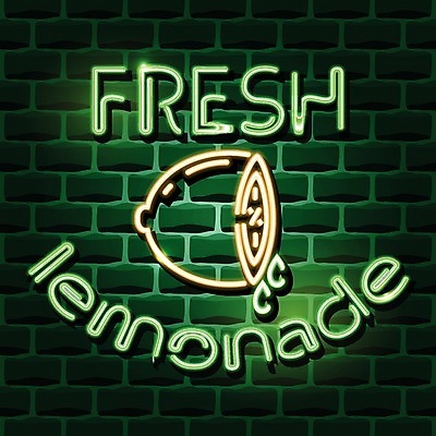 EPS 해외이미지 백그라운드 일러스트 간판 타이포그라피 사람없음 빛 신선 분위기 레모네이드 심볼 네온 해외202004 해외일러스트 문자 컨셉 에이드 파일형식 벡터 이미지허브