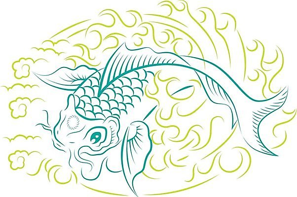 EPS 해외이미지 전통 디자인 행복 실루엣 문화 선 파도 패턴 불교 일러스트 자연 잉크 어류 동양인 장식 초록색 물 파란색 일본 수영 중국 흰색 연못 화려 행운 재산 우아함 문신 심볼 그림 금붕어 잉어 부족 고립 이국적 터키석 스타일 해외202004 해외일러스트 자연요소 감정 아시아 종교 바다 컬러 컨셉 무늬 촬영기법 인종 금융 수중동물 수상스포츠 보석 생태계 파일형식 벡터 이미지허브