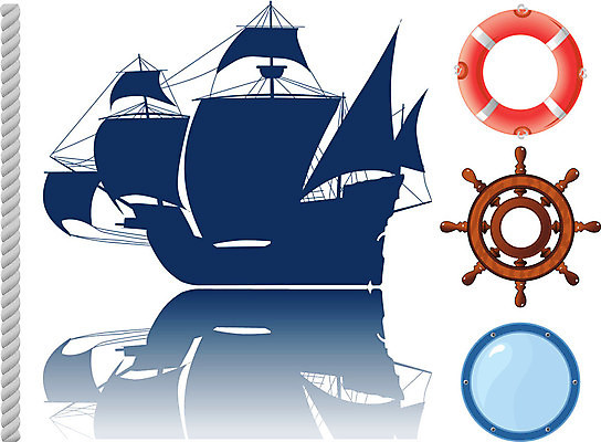 EPS 해외이미지 디자인 실루엣 밧줄 바다 여행 요트 일러스트 항해 세트 수확 보트 핸들 만화 수집 심볼 오브젝트 범선 선원 해외202004 해외일러스트 줄 농업 촬영기법 배 선박 파일형식 벡터 이미지허브