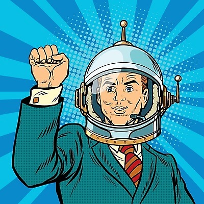 EPS 해외이미지 남자 일러스트 비즈니스 한명 성인 우주비행사 비즈니스맨 팝아트 우주복 카툰스타일 성인남자한명만 해외202004 해외일러스트 1 옷 사람 우주 직장인 그림 남자한명만 성인남자만 파일형식 벡터 이미지허브