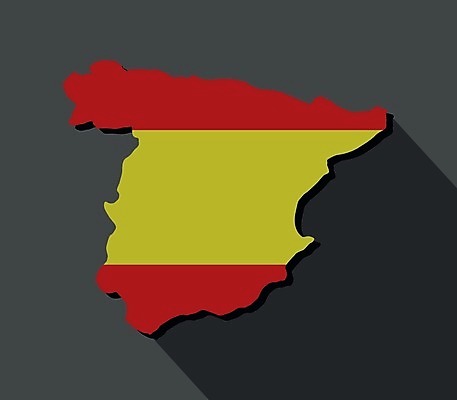 EPS 해외이미지 선 여행 백그라운드 지도 일러스트 검은색 스페인 윤곽 고립 지리 해외202004 해외일러스트 유럽 컬러 파일형식 벡터 이미지허브