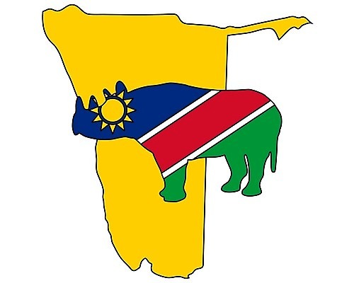 EPS 해외이미지 동물 배너 실루엣 백그라운드 일러스트 포유류 아프리카 빨간색 초록색 파란색 노란색 흰색 깃발 심볼 사인 코뿔소 고립 나미비아 동물상 전국 해외202004 해외일러스트 나라 컬러 촬영기법 조형물 남아프리카 파일형식 벡터 이미지허브