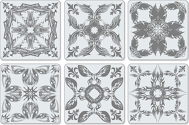 EPS 해외이미지 벽 패턴 일러스트 내부 건물 장식 주방 보라색 도자기 타일 마무리 변기통 해외202004 해외일러스트 건축물 컬러 무늬 파일형식 벡터 이미지허브