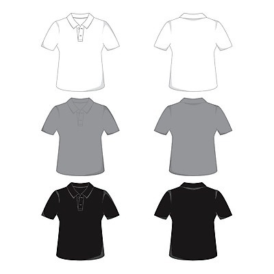 EPS 해외이미지 템플릿 디자인 옷 셔츠 티셔츠 유니폼 일러스트 유행 검은색 공백 회색 흰색 직물 면 정상 소매 T 해외202004 해외일러스트 알파벳 컬러 상의 파일형식 벡터 이미지허브