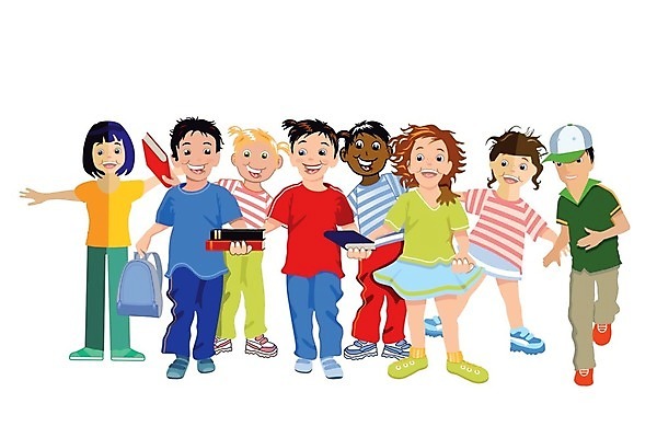 EPS 해외이미지 행복 어린이 백그라운드 일러스트 학교 웃음 소년 친구 달리기 점프 기쁨 축하 해외202004 해외일러스트 교육 남자 감정 컨셉 관계 모션 표정 사람 파일형식 벡터 이미지허브