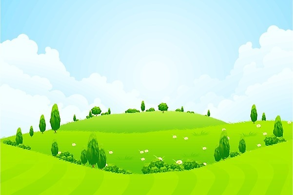 EPS 해외이미지 나무 식물 구름 꽃 백그라운드 잎 밭 일러스트 자연 하늘 풍경 야외 초록색 여름 파란색 환경 봄 땅 언덕 장면 내추럴 캐모마일 수평선 해외202004 해외일러스트 자연요소 계절 컬러 농업 허브 생태계 파일형식 벡터 이미지허브