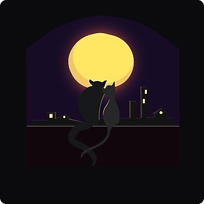 EPS 해외이미지 별 컨셉 일러스트 창문 하늘 지붕 휴가 새로움 주택 그림자 앉기 고양이 꿈 달 흰색 램프 도시 야간 저녁 신비 타운 스카이라인 해외202004 해외일러스트 자연요소 컬러 포유류 모션 조명 건물 반려동물 파일형식 벡터 이미지허브