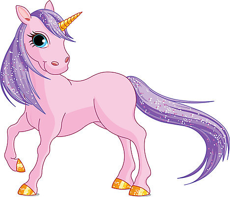 EPS 해외이미지 클립아트 동물 분홍색 일러스트 동화 뿔 빛 만화 조랑말 고립 유니콘 해외202004 해외일러스트 컬러 말_동물 파일형식 벡터 이미지허브