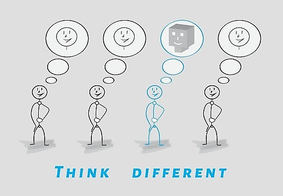 EPS 해외이미지 직업 컨셉 생각 일러스트 비즈니스 학교 아이디어 사람 야외 파란색 대표 리더 비전 개성 개발 경영 특별함 해외202004 해외일러스트 교육 컬러 파일형식 벡터 이미지허브