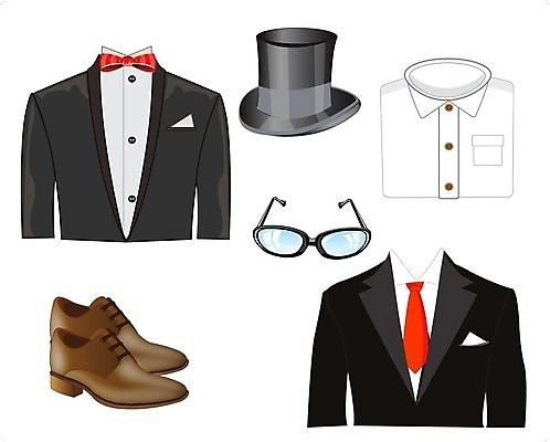 EPS 해외이미지 남자 안경 나비 신발 셔츠 일러스트 비즈니스 장신구 버튼 넥타이 정장 세트 코트 직물 상품 흰배경 머리장식 모음 섬유 실린더 해외202004 해외일러스트 잡화 옷 곤충 백그라운드 상의 사람 장식 외투 흰색 파일형식 벡터 이미지허브