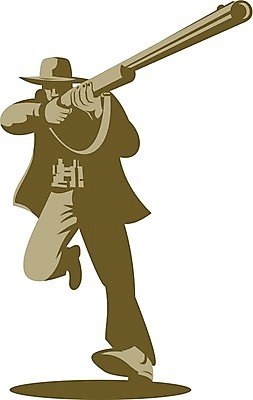 EPS 해외이미지 남자 무기 스포츠 일러스트 달리기 총 카우보이 발사 복고 사냥 조준 사냥꾼 사수 고립 엽총 해외202004 해외일러스트 직업 모션 사람 파일형식 벡터 이미지허브