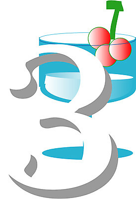 EPS 클립아트 문자 기호 교육 일러스트 글꼴 교과목 잔 3 사람없음 컵 픽토그램 숫자 체리 아라비아숫자 아라비아 수학교육 국내일러스트 식기 과일 수학 파일형식 벡터