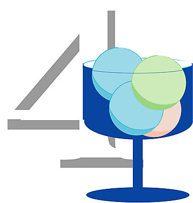 EPS 클립아트 문자 기호 교육 일러스트 글꼴 교과목 잔 사람없음 컵 픽토그램 숫자 4 사 아라비아숫자 아라비아 수학교육 국내일러스트 식기 수학 파일형식 벡터