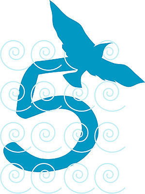 EPS 클립아트 문자 기호 교육 일러스트 글꼴 교과목 조류 사람없음 픽토그램 숫자 오 아라비아숫자 5 아라비아 수학교육 국내일러스트 동물 수학 파일형식 벡터