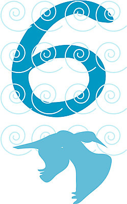 EPS 클립아트 문자 기호 교육 일러스트 글꼴 교과목 조류 사람없음 픽토그램 숫자 6 아라비아숫자 아라비아 수학교육 국내일러스트 동물 수학 파일형식 벡터