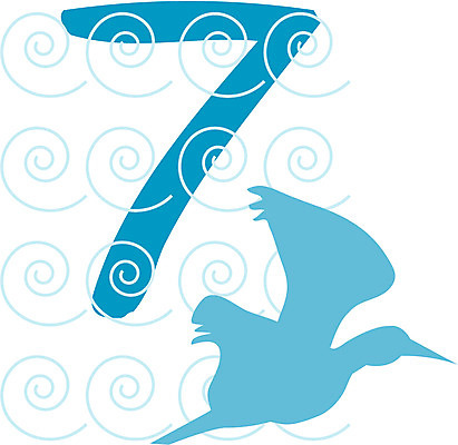 EPS 클립아트 문자 기호 교육 일러스트 글꼴 교과목 조류 사람없음 픽토그램 숫자 칠 아라비아숫자 아라비아 수학교육 7 국내일러스트 동물 수학 파일형식 벡터