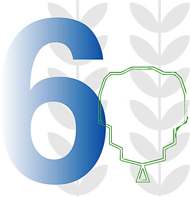 EPS 클립아트 문자 기호 교육 일러스트 글꼴 교과목 사람없음 픽토그램 숫자 6 아라비아숫자 아라비아 수학교육 국내일러스트 수학 파일형식 벡터