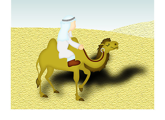 EPS 클립아트 동물 척추동물 한마리 육지동물 남자 일러스트 포유류 한명 사람 야외 사막 낙타 사우디아라비아 남자만 남자한명만 국내일러스트 1 중동 파일형식 벡터